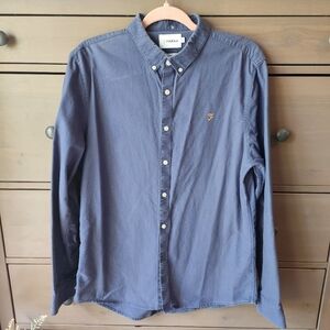 Farah Men's Blue  Button Down Shirt